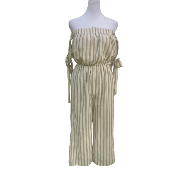 Sadie & Sage Strapless Tie Sleeve Jumpsuit Size Small - Picture 2 of 6